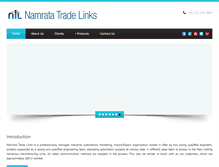 Tablet Screenshot of namratatradelinks.com